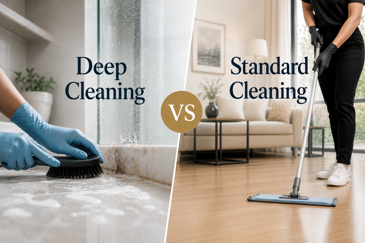 Deep Cleaning vs Standard Cleaning